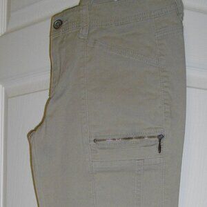Union Bay twill pants, cargo style, size 7, khaki colored.